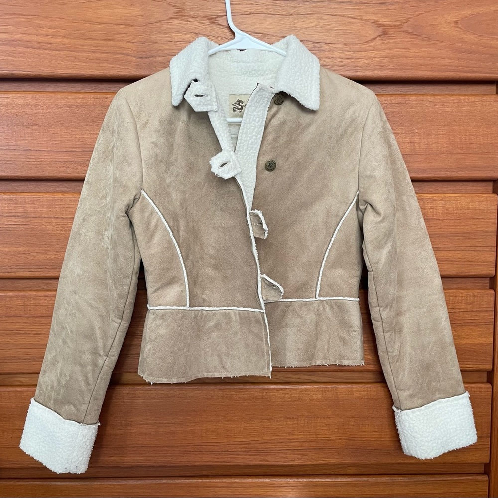 Suede Sherpa Jacket